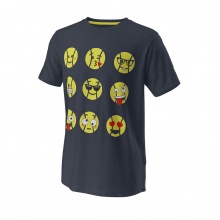 Wilson Tennis Tshirt Emoti Fun Tech (Baumwollmix) inkblau Jungen